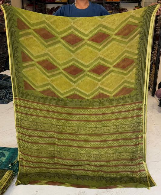 Designer Vanaspati Ajrakh Saree