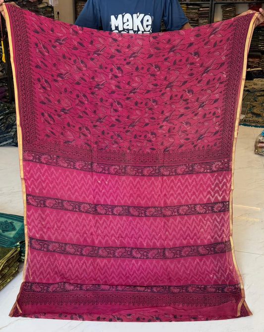 Artisan Vanaspati Printed Chiffon Saree