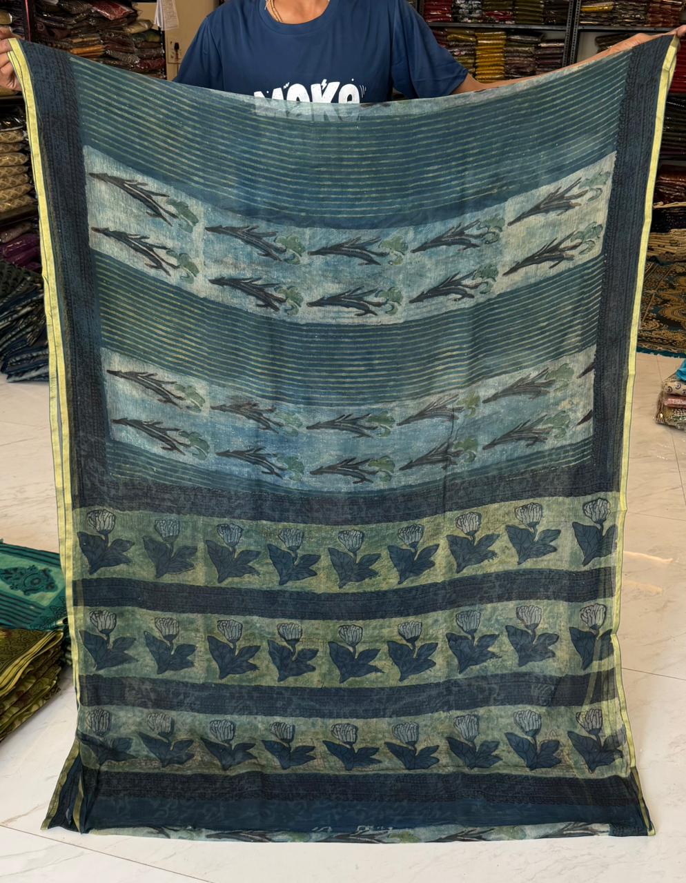 Heritage Vanaspati Ajrakh Chiffon Saree