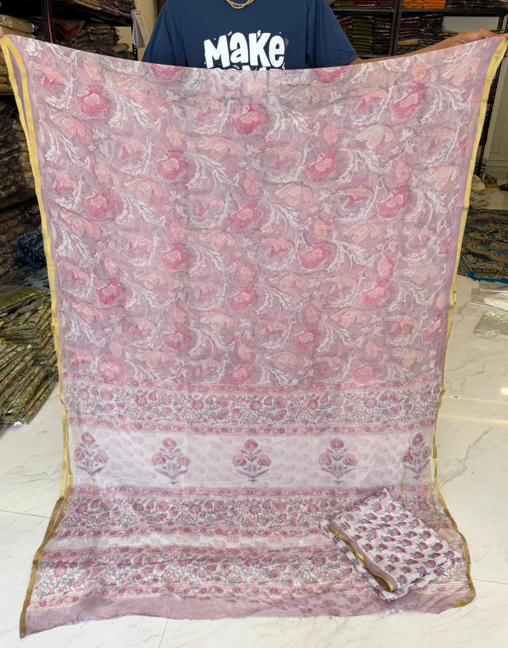 Designer Sanganeri Chiffon Saree