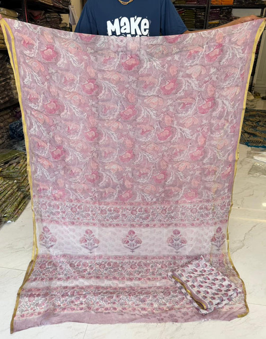Designer Sanganeri Chiffon Saree