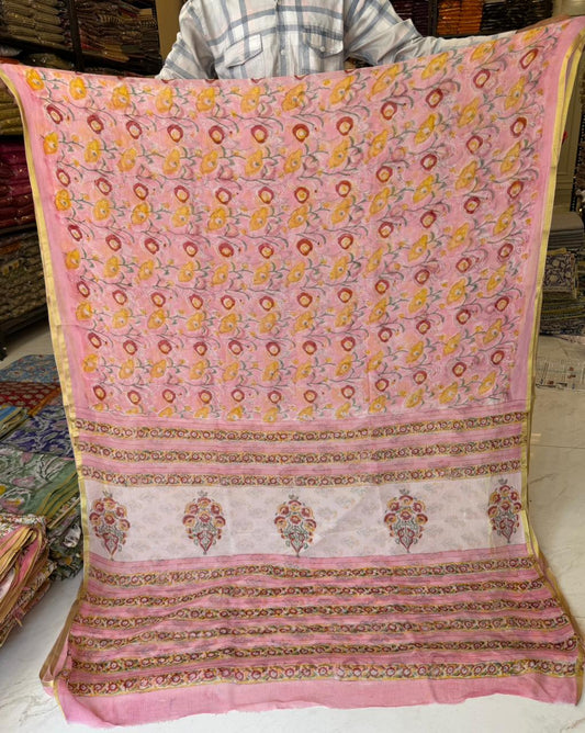 Artisan Double Diamond Chiffon Saree