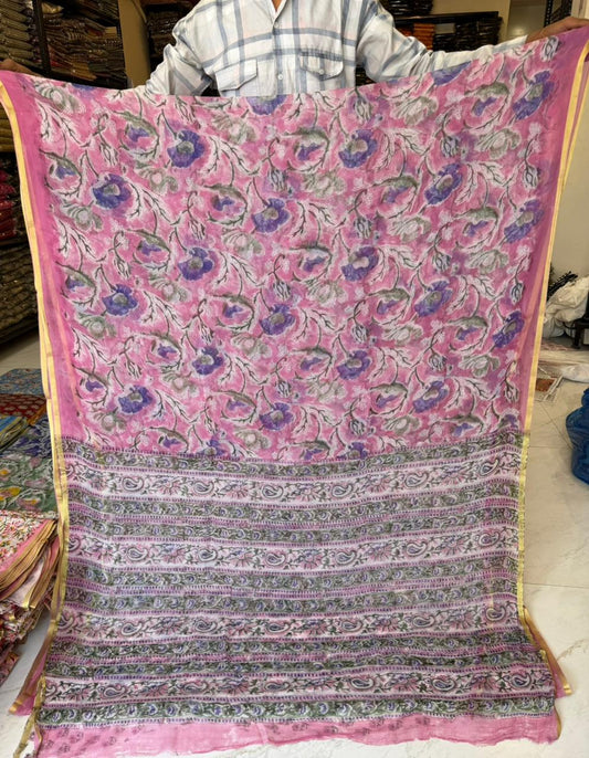 Traditional Sanganeri Block Print Saree