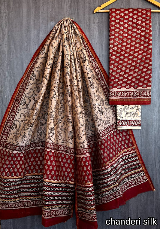 Ethnic Pure Chanderi Suit
