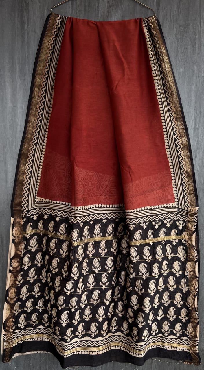 Graceful Bagru Print Heritage Saree