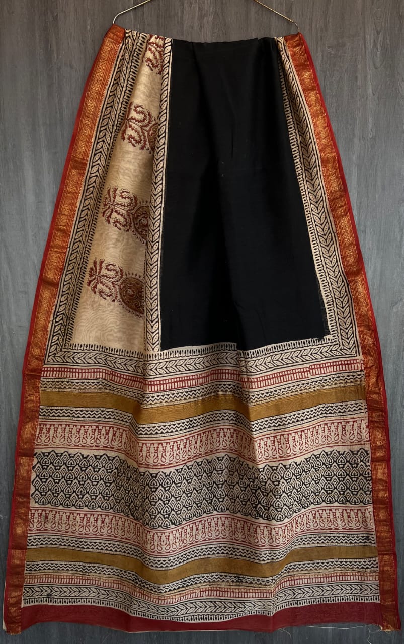 Artisan Bagru Print Woven Saree