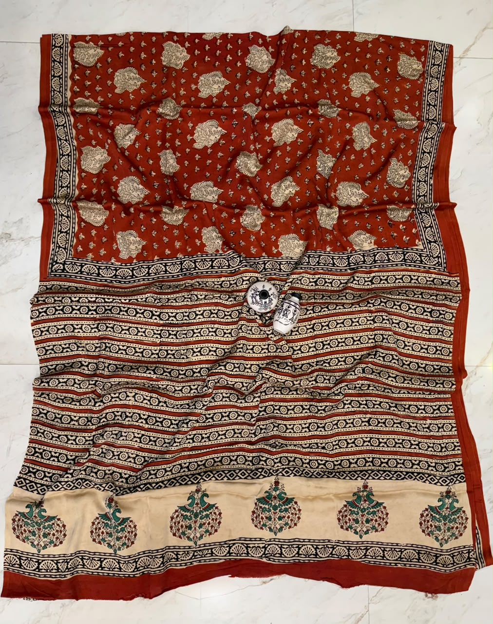Earthtone Bagru Saree