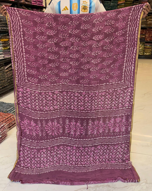 Mulberry Wave Pure Chiffon Saree