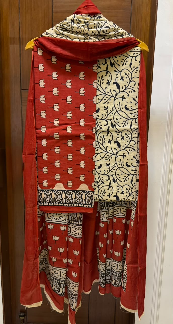 Pure Cotton Suit Premium Bagru Botanical Print