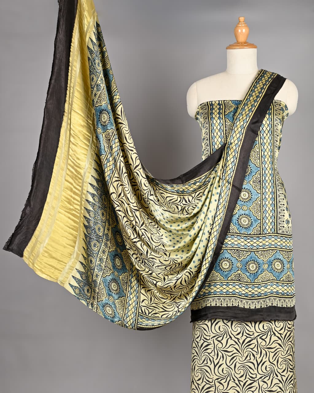 Exquisite Ajrakh Modal Silk Suit