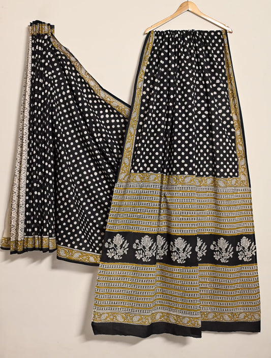 Regal Bagru Artisan Cotton Saree