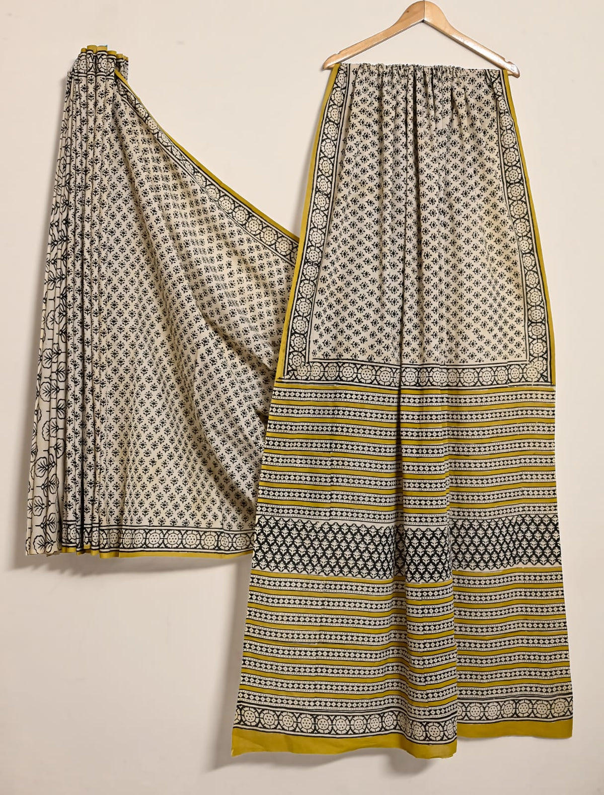 Elegant Bagru Print Cotton Saree