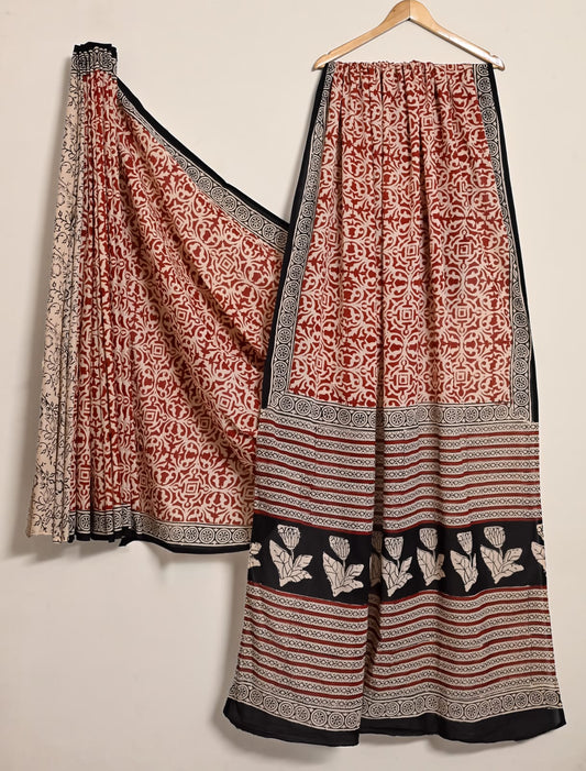 Heritage Bagru Handblock Cotton Saree