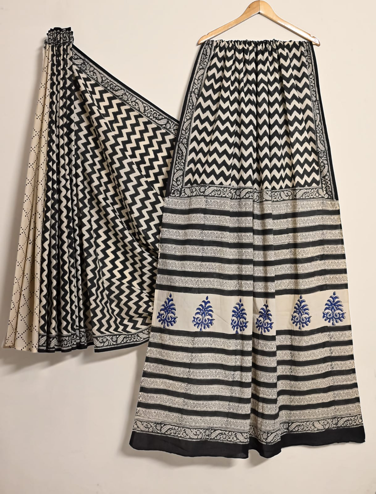 Majestic Bagru Block Print Cotton Saree