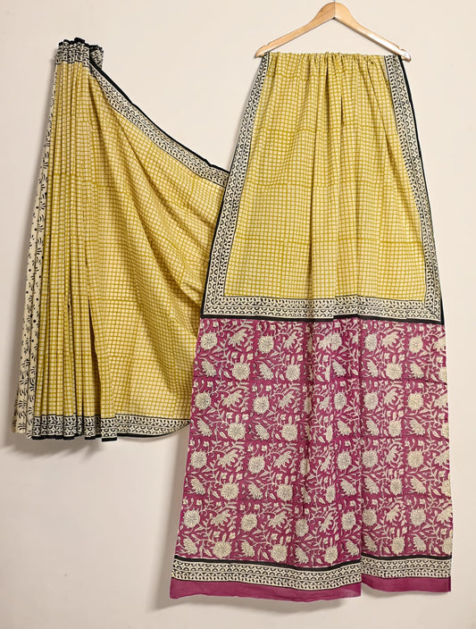 Signature Bagru Crafted Cotton Saree