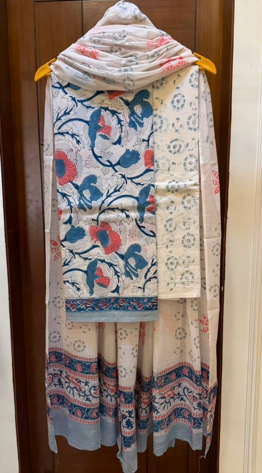 Elegant Sanganeri Handblock Print Cotton