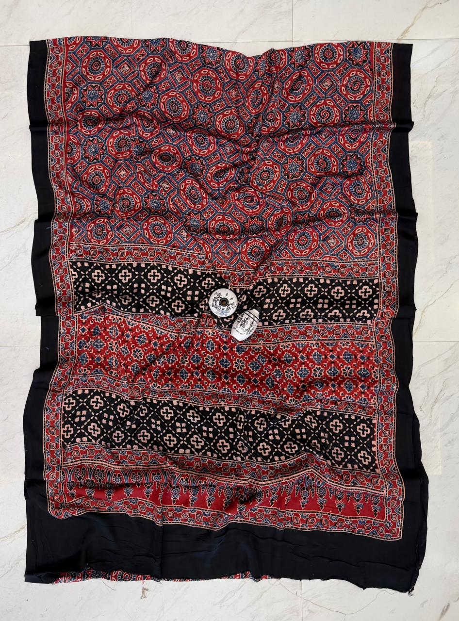 Refined Kutch Bhuj Ajrakh Print Pure Modal Drape