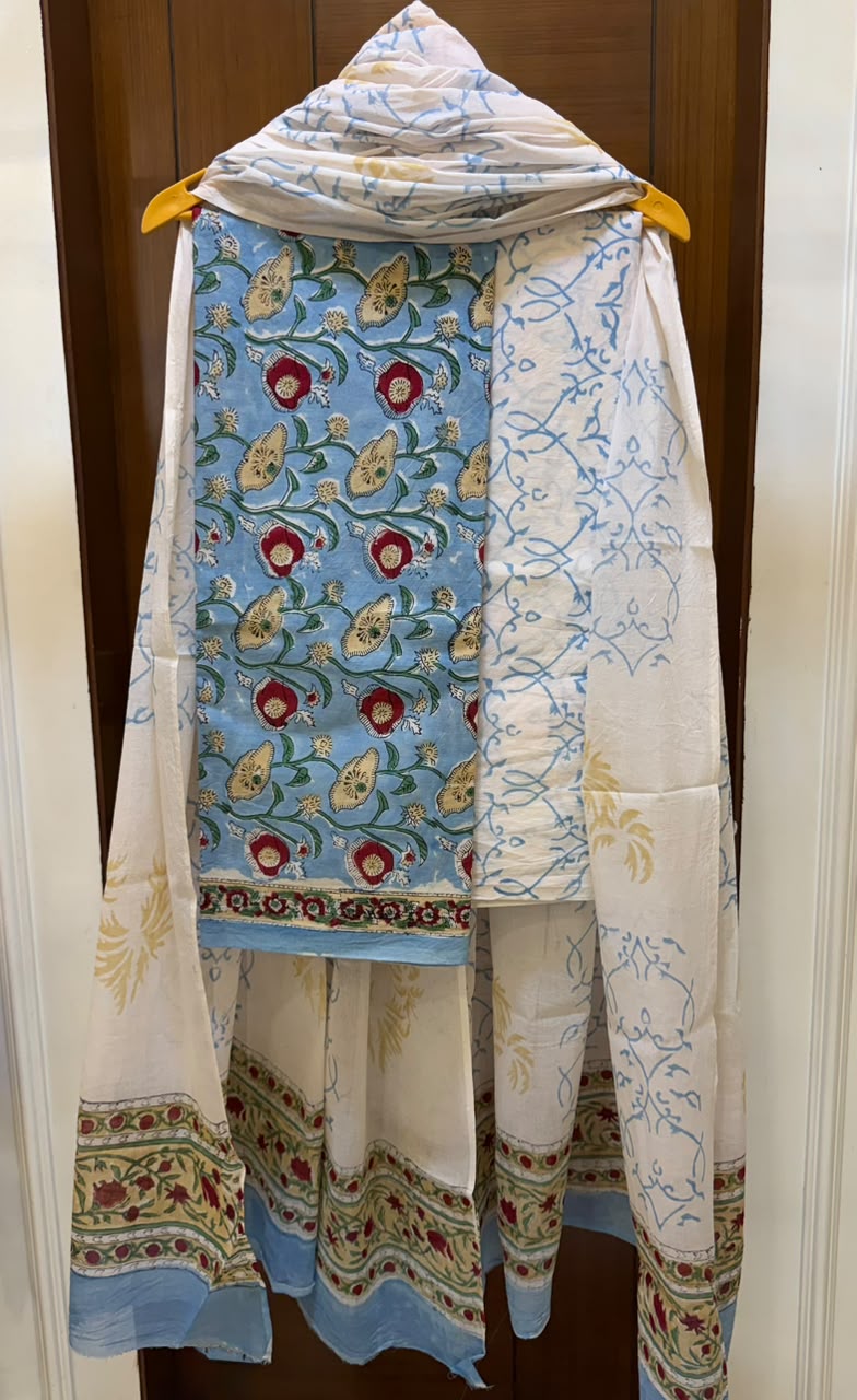 Exclusive Sanganeri Printed Pure Cotton Suit