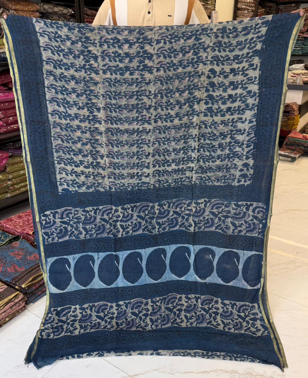 Refined Pomegranate Dye Chiffon Heritage Saree