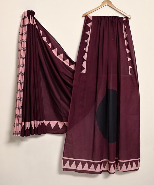 Pure Cotton Handblock Print Saree Signature Handcrafted