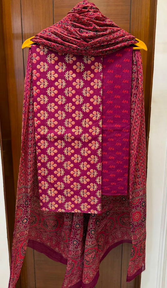 Artisan Ajrakh Printed Pure Cotton Suit