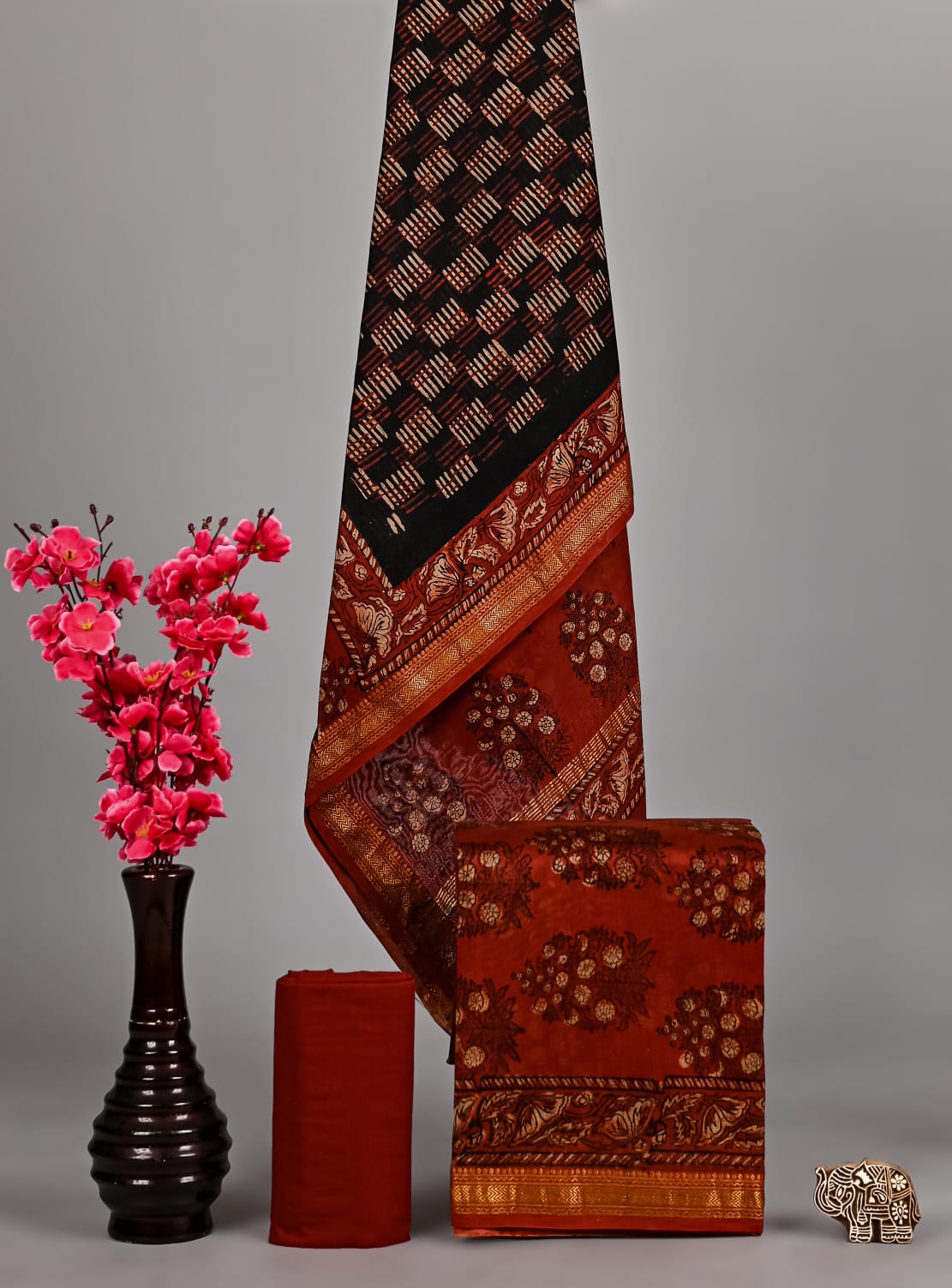 Imperial Ajrakh Maheshwari Silk Wear