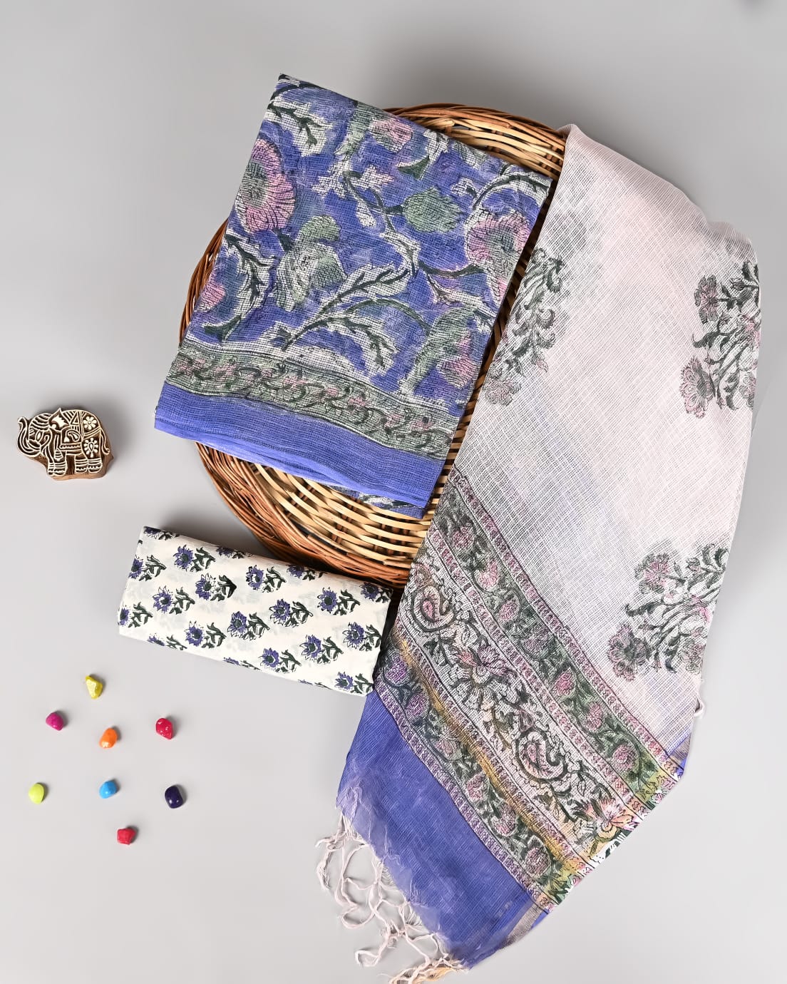 Artisan Sanganeri Handcrafted Kota Suit