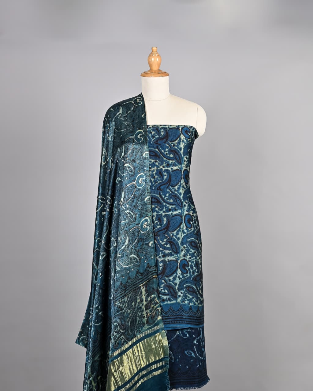 Refined Vanaspati Ajrakh Silk Collection Suit