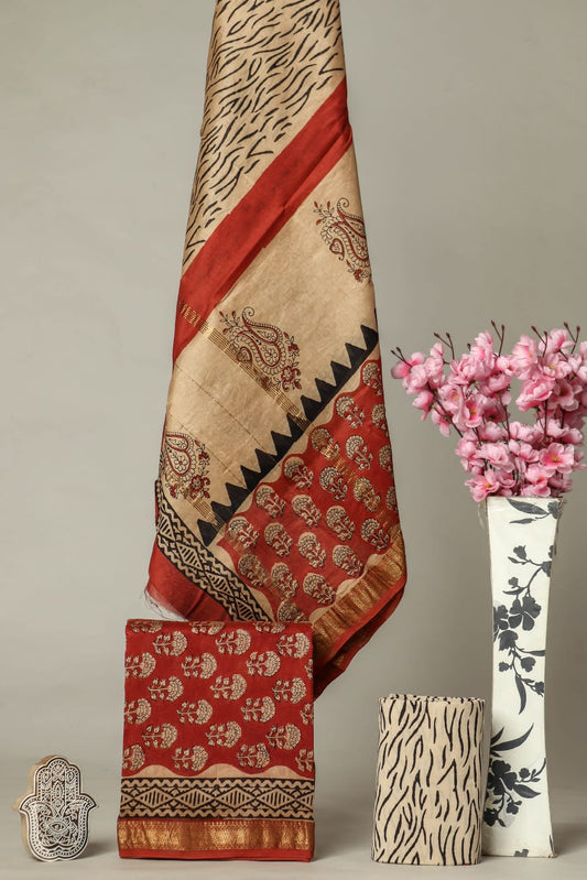 Premium Bagru Handblock Woven Suit