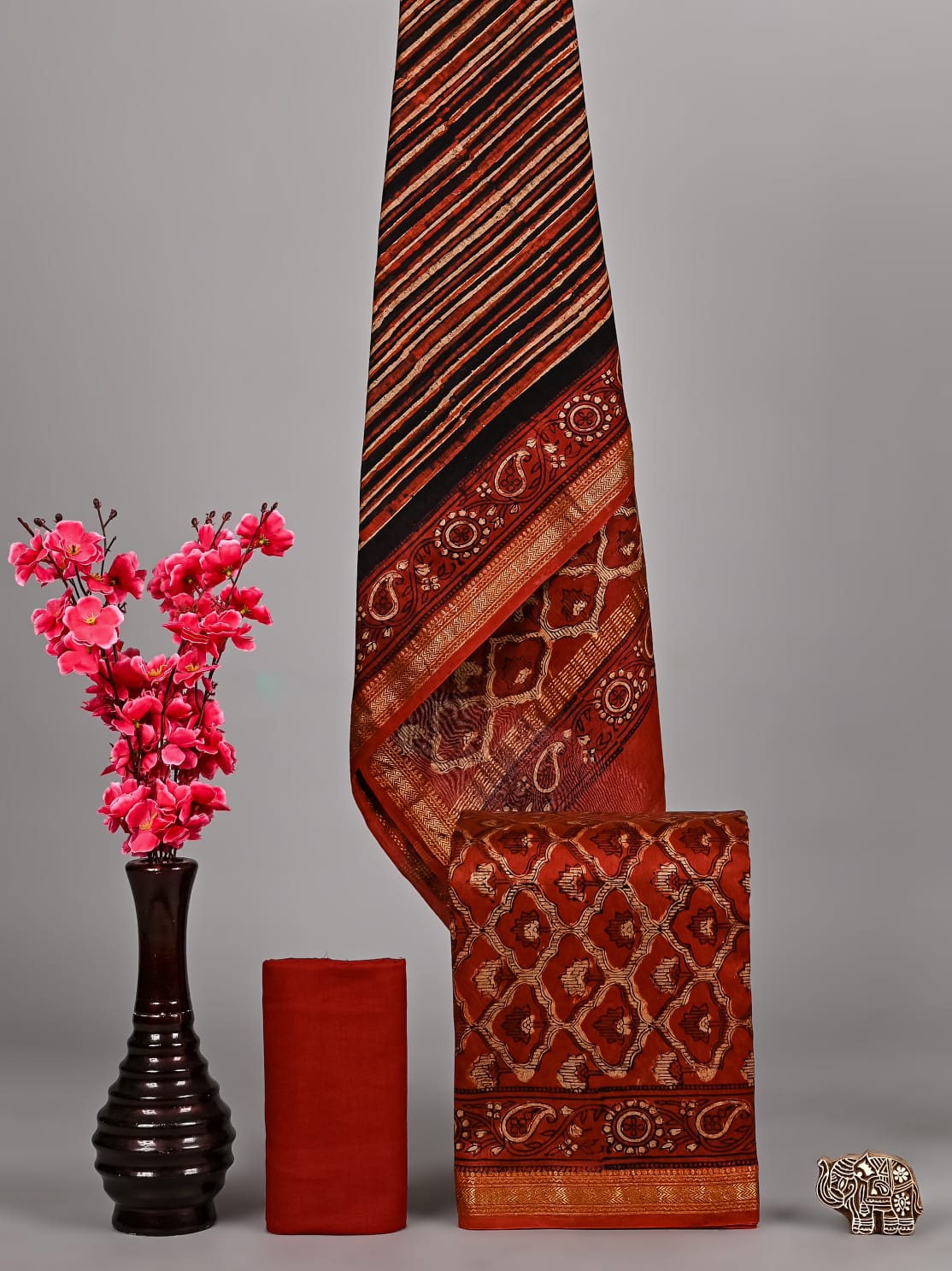 Classic Ajrakh Pure Maheshwari Suit