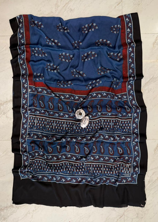 Premium Kutch Bhuj Ajrakh Print Silk Modal Saree
