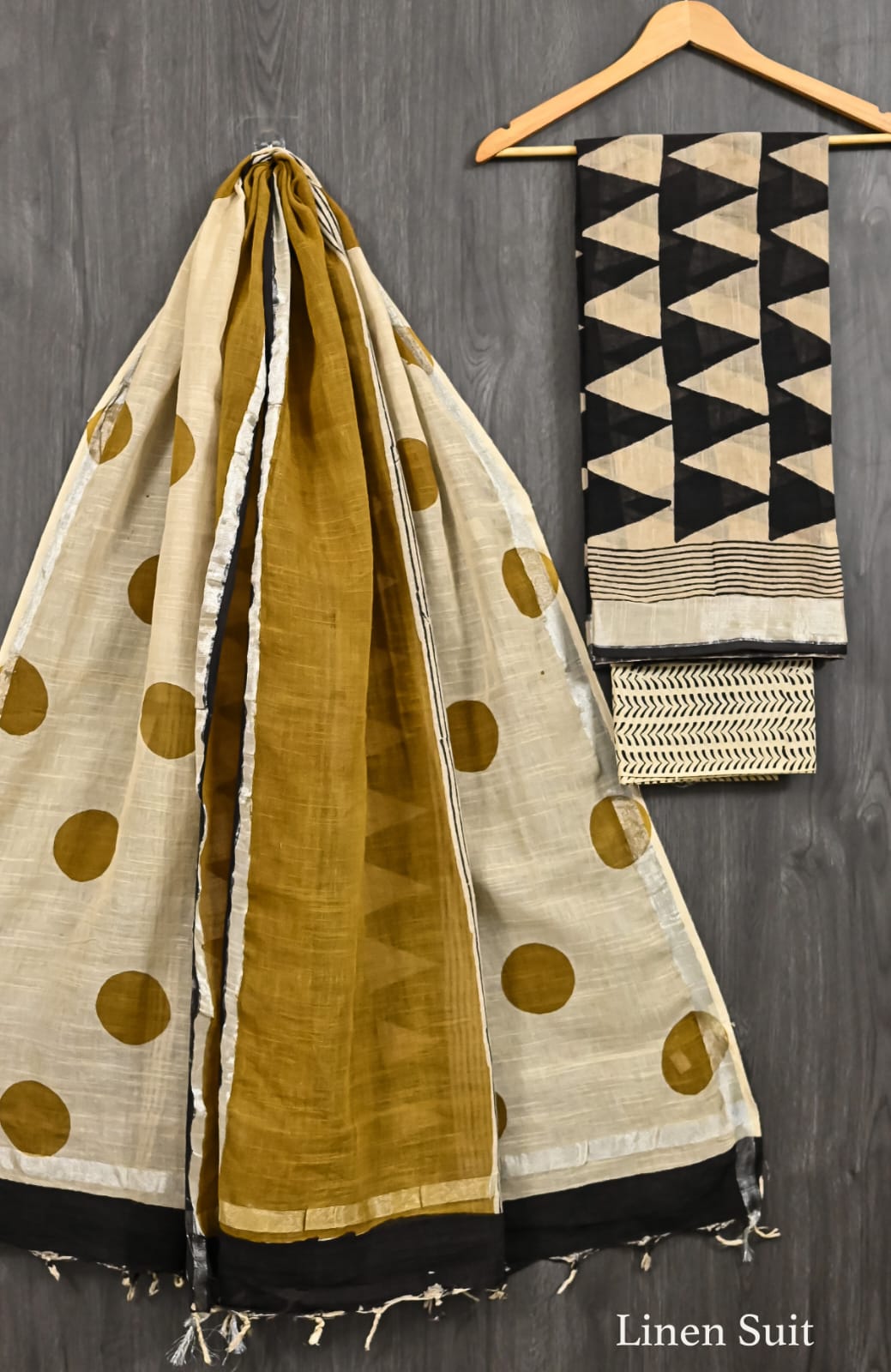 Royal Bagru Print Linen Cotton Ensemble