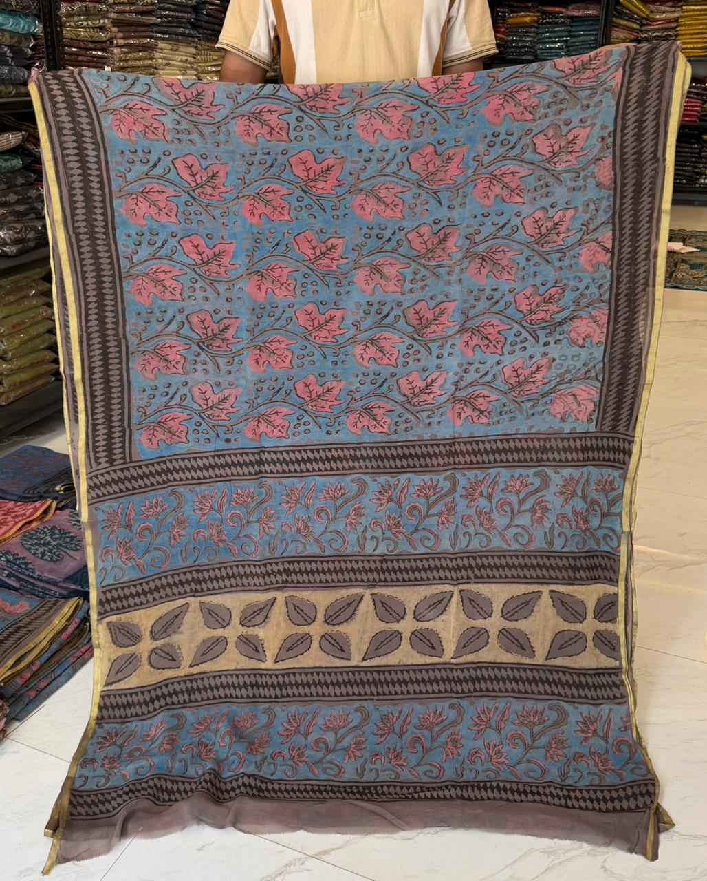 Authentic Pomegranate Dye Pure Double Diamond Weave