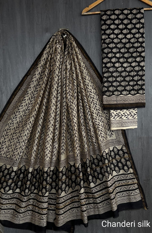 Handcrafted Bagru Print Suit