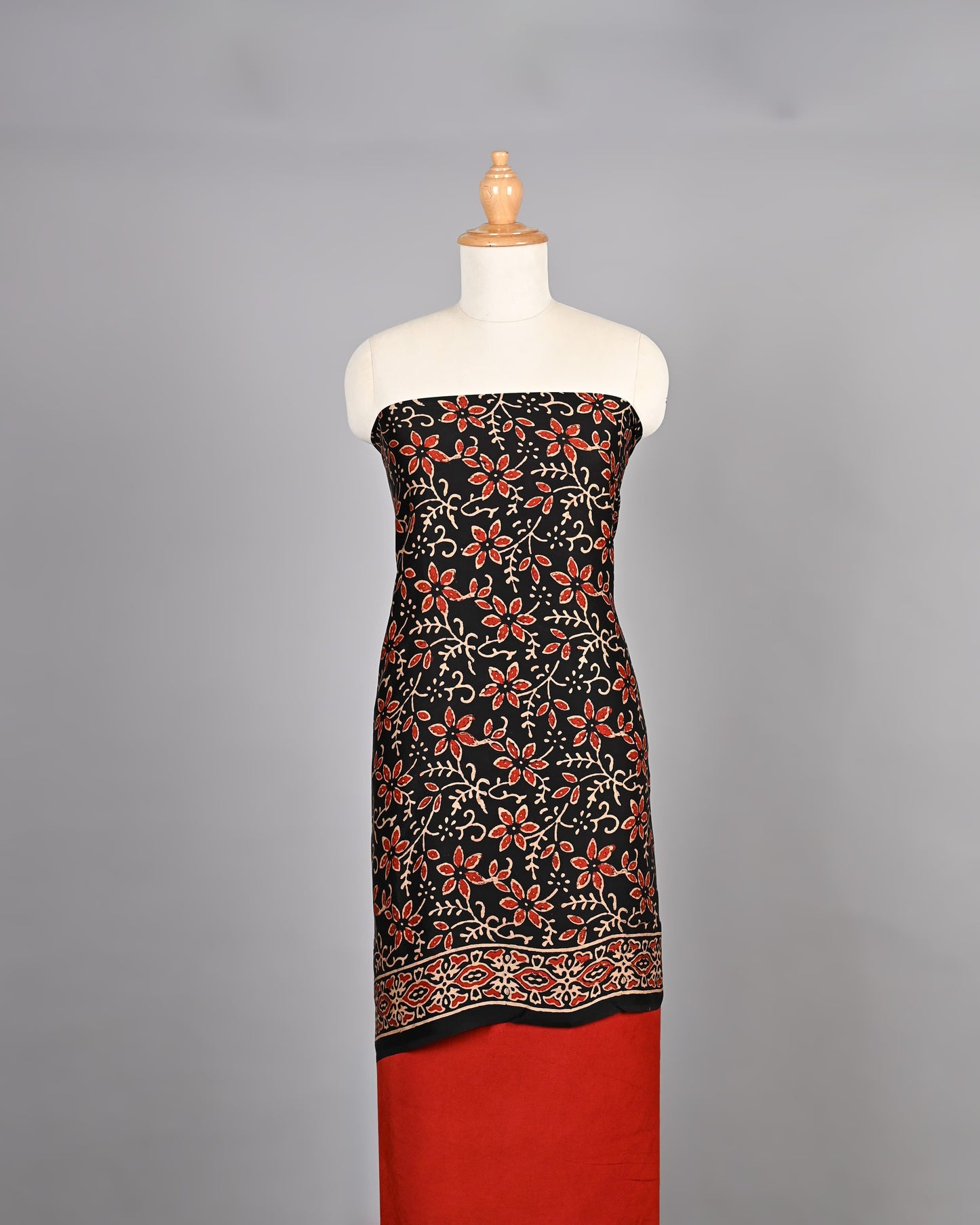 Premium Ajrakh Printed Modal Silk Dress Set