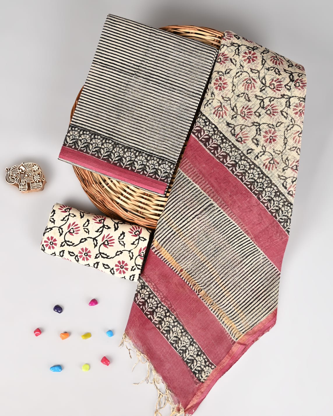 Premium Bagru Print Pure Kota Doria Collection