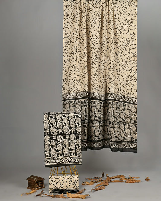 Pure Cotton Suit Classic Bagru Handcrafted Motif