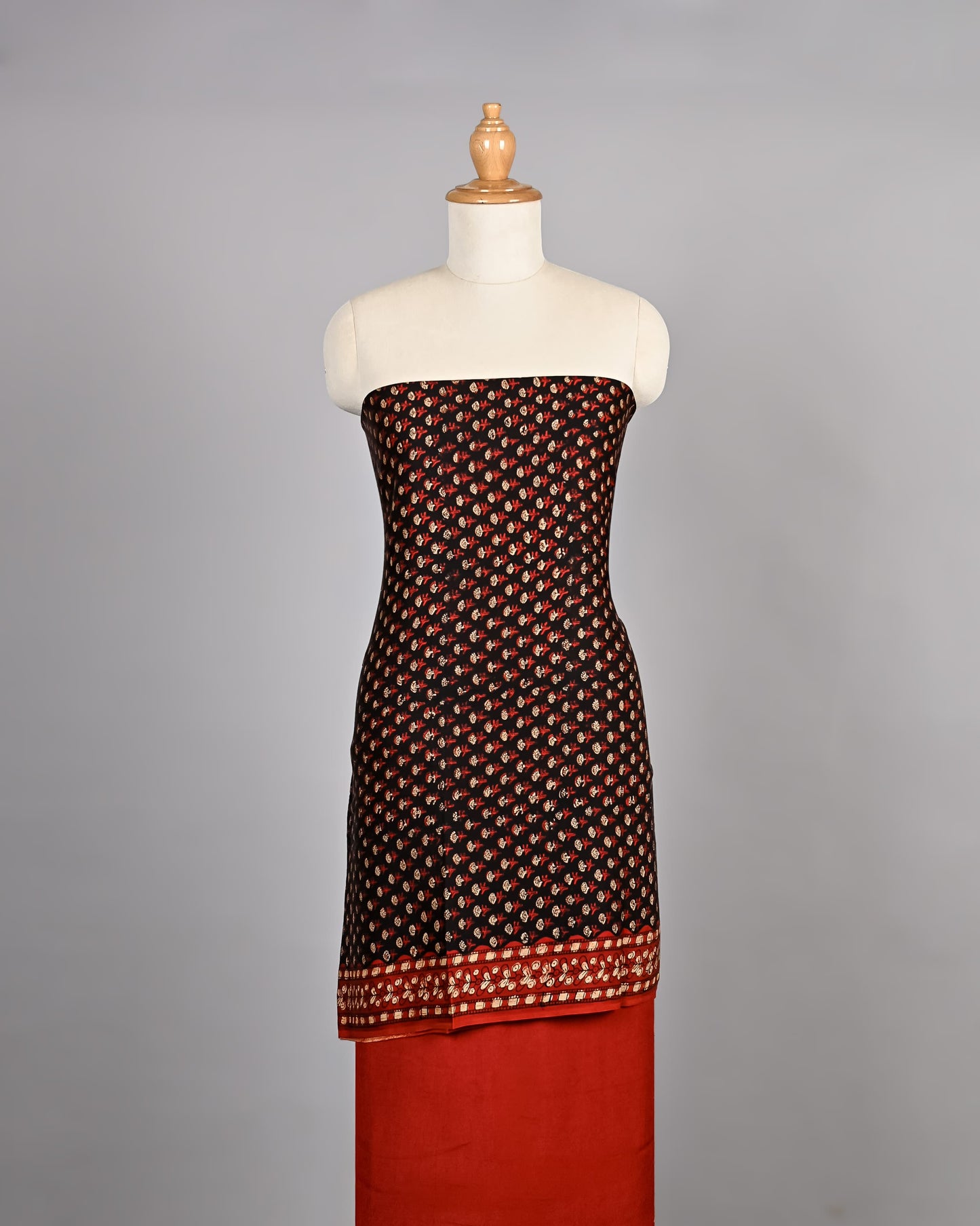 Classic Ajrakh Printed Modal Silk Attire