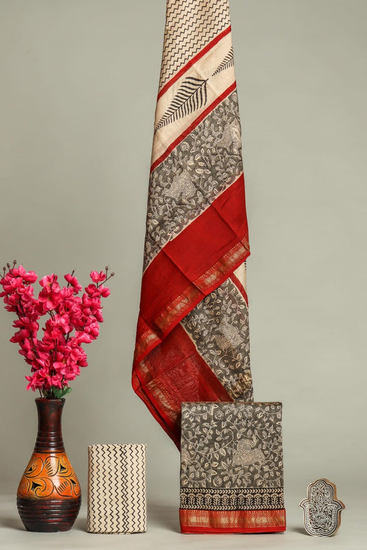 Luxury Bagru Maheshwari Dress Set